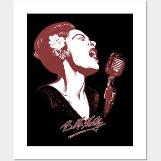 billie holiday signature Posters and Art